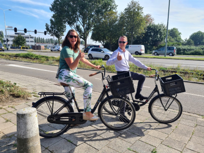 Collega's op de fiets