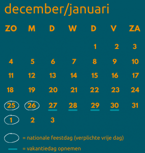 december-januar-vrije-dagen